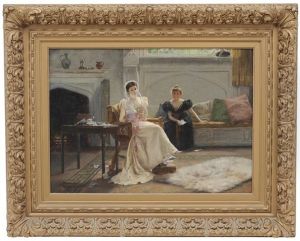 Young Woman Reading Love Notes With A Companion