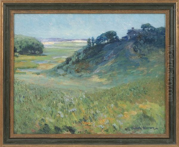 Scene Of Truro, Massachusetts, Looking Over The Dunes To The Marsh And Ocean - view 1