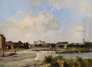 Floslande An Der Isar Bei Munchen by Eugen Birzer