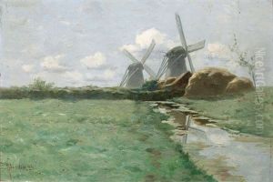 Paysage Aux Moulins by Henry Singlewood Bisbing