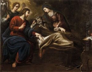 La Morta Di San Giuseppe by Bartolomeo Biscaino