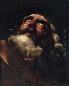 Head Of Saint Peter by Bartolomeo Biscaino
