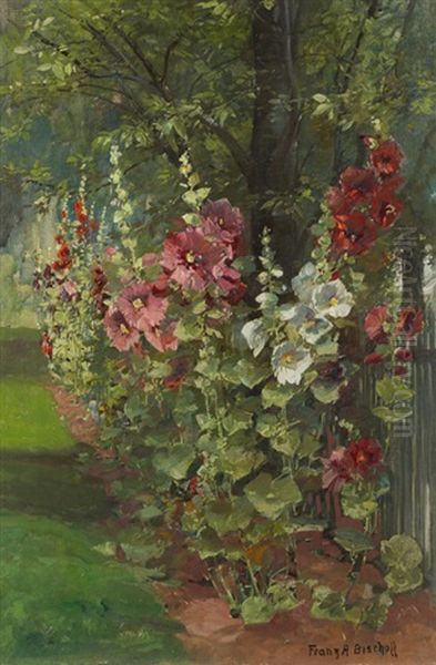 Hollyhocks, Still Life - view 1