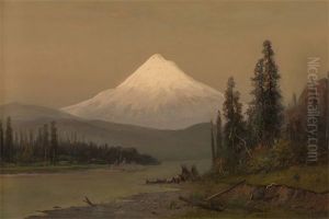 Mt. Hood From Hood Riv. Oregon Evening