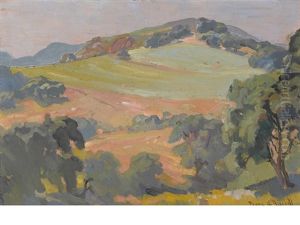 Oaks In A Hillside Landscape