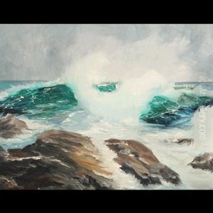 Crashing Waves, Pacific by Franz Arthur Bischoff