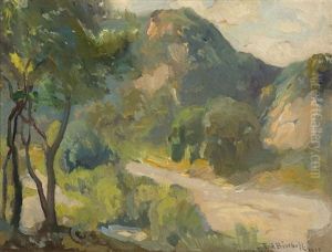 Aroyo Secco (sic), Verdant Landscape by Franz Arthur Bischoff