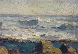 Ocean Waves by Franz Arthur Bischoff