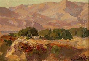 Pink Mountains In A Landscape Pink Mountains In A Landscape