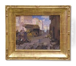 Italian Market by Franz Arthur Bischoff