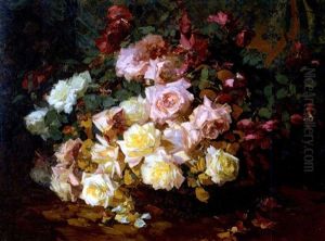 A Mixed Bouquet Of Roses by Franz Arthur Bischoff
