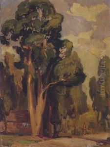 Wooded California Landscape by Franz Arthur Bischoff