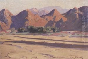 Western Mountainous Landscape by Franz Arthur Bischoff