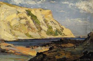 Coastal Cliffs by Franz Arthur Bischoff
