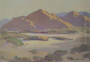 Mountain Landscape by Franz Arthur Bischoff