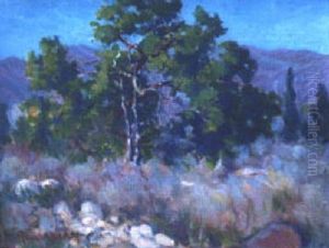 Mountain Landscape by Franz Arthur Bischoff