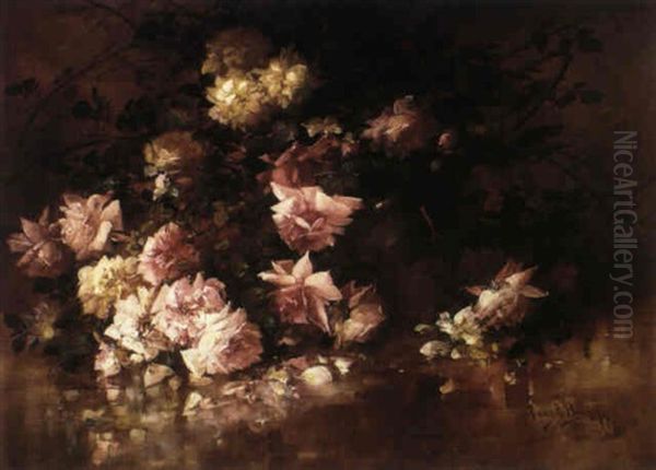 Still Life With Pink And Yellow Roses - view 1