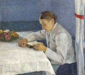Lesendes Madchen by Ernst Bischoff-Culm
