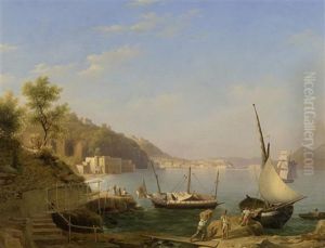 Gegenstucke: Mediterrane Hafenansichten (pair) by Giuseppe Bisi