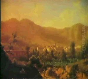 Veduta Di Paese by Giuseppe Bisi