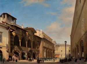 Loggetta Degli Osii E Scuole Palatine (la Piazza Dei Mercanti In Milano) Loggetta Degli Osii E Scuole Palatine (la Piazza Dei Mercanti In Milano)