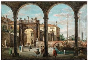 A Capriccio With Palace By A Canal; And A Capriccio With Church And House On The Lagoon