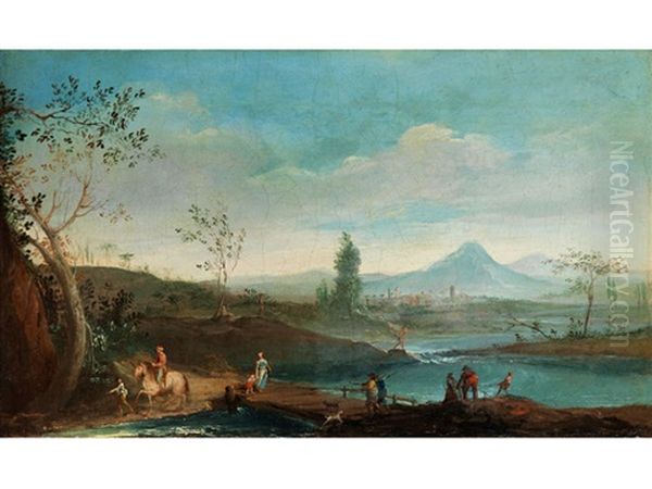 Landschaft Mit Fluss Und Figuren - view 1