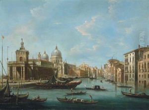 The Grand Canal, Venice, With The Punta Della Dogana And Santa Maria Della Salute
