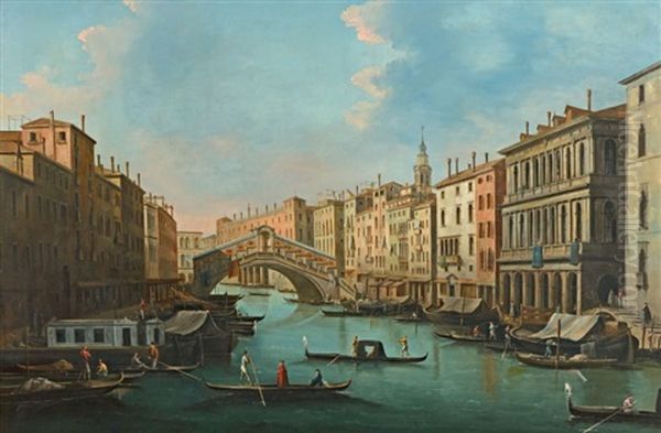 Venise, Le Grand Canal Avec Le Pont Du Rialto - view 1