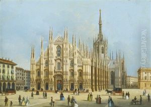 Milan, A View Of The Duomo