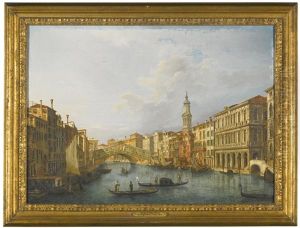 Venice, View Of The Rialto Bridge From The South