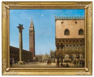 Karneval Auf Der Piazza San Marco by Giuseppe Bernardino Bison