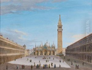 Vue De La Place San Marco by Giuseppe Bernardino Bison