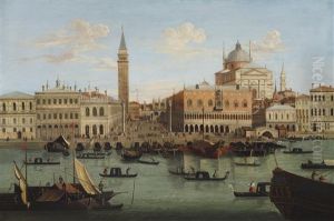 Blick Auf San Marco Mit Dem Dogenpalast In Venedig