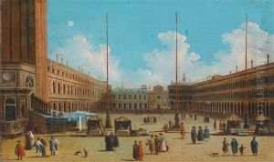 Die Piazza San Marco (+ Blick Von Der Piazzetta Auf Den Canale Grande Und Santa Maria Della Salute; Pair)