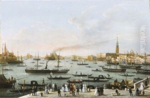 Veduta Del Bacino Grande Di San Marco by Giuseppe Bernardino Bison