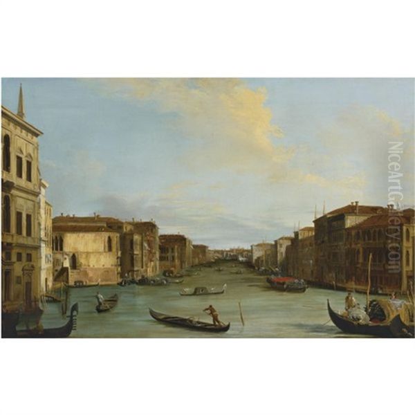 View Of The Grand Canal, Venice, Looking Northeast From The Palazzo Balbi To The Rialto Bridge - view 1