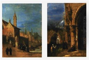 Scena Di Porto (+ Frati All'ingresso Di Una Cattedrale; 2 Works)