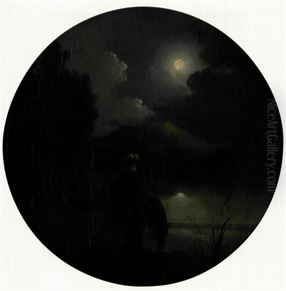 Cavalieri In Un Paesaggio Notturno (+ Another; 2 Works) - view 1