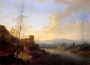 Paesaggio Fluviale (+ Another; Pair) by Giuseppe Bernardino Bison