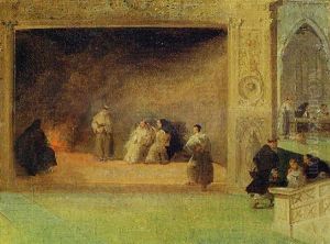 Frati In Convento by Giuseppe Bernardino Bison