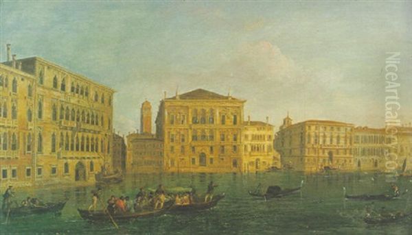 Vue De La Casa Foscari Et Du Palazzo Balbi A L'angle Du Grand Canal - view 1