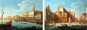 Veduta Del Molo Col Palazzo Ducale by Giuseppe Bernardino Bison
