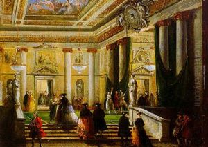 Figures In The Lobby Of La Fenice