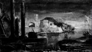 Sudlicher Hafen Mit Ruinen by Giuseppe Bernardino Bison