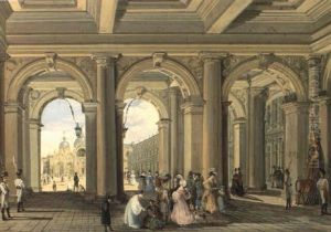 Veduta Del Portico Dell'ala Napoleonica Verso Piazza San Marco by Giuseppe Bernardino Bison