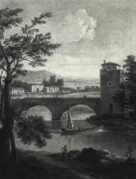 Landscape With Figures By A Cascade - view 1