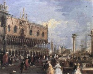 La Piazzetta Col Palazzo Ducale by Giuseppe Bernardino Bison