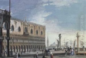 La Piazzetta Col Palazzo Ducale by Giuseppe Bernardino Bison