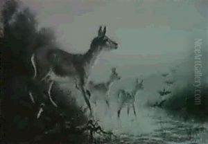 A Family Of Deer by Henry Collins Bispham